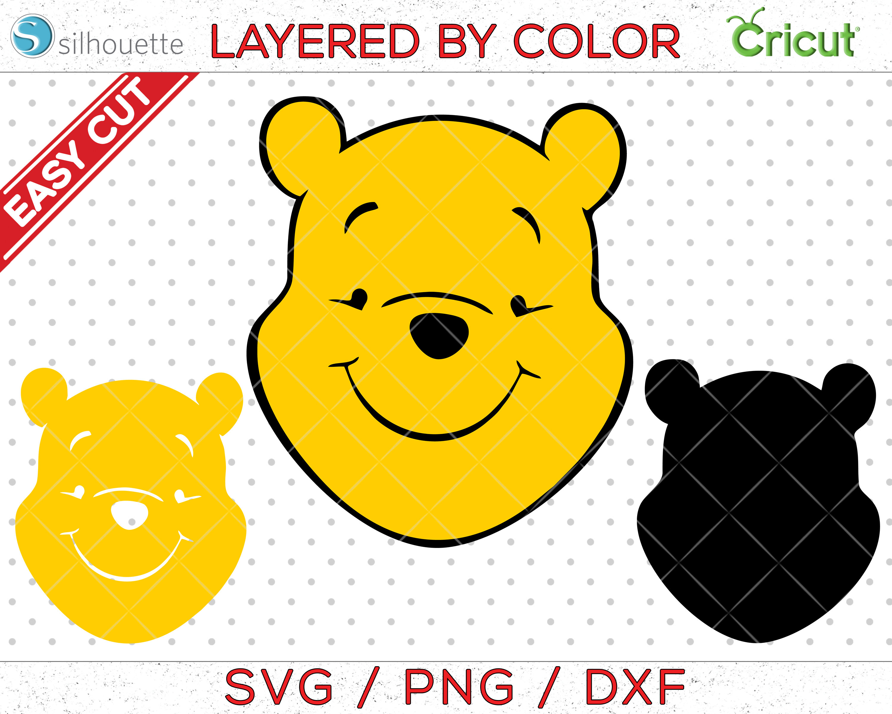 Winnie the Pooh Svg Winie the Pooh Face Svg Pooh Svg Winnie - Etsy UK