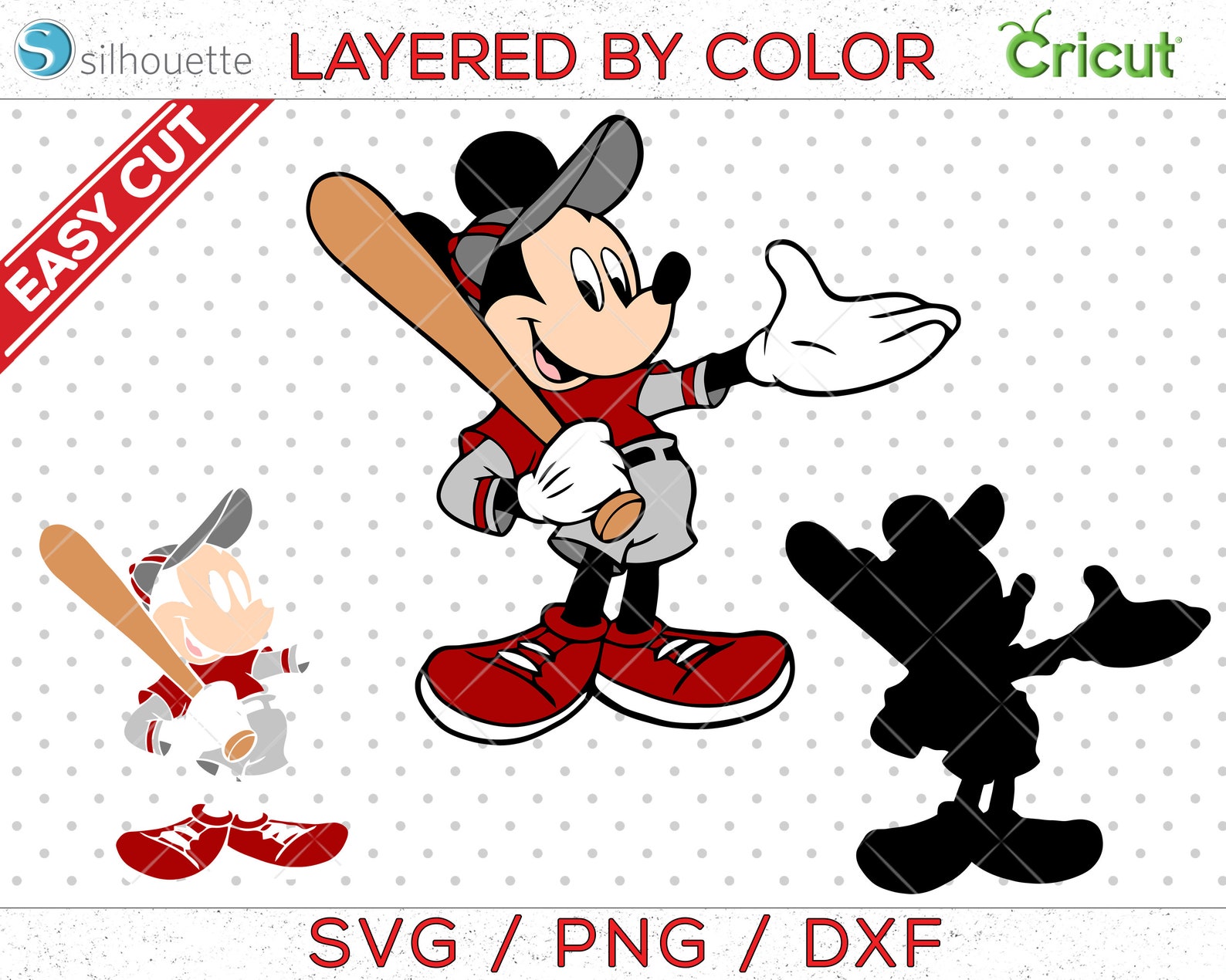 Mickey Mouse SVG Mickey Sports Svg Football Svg Baseball Etsy