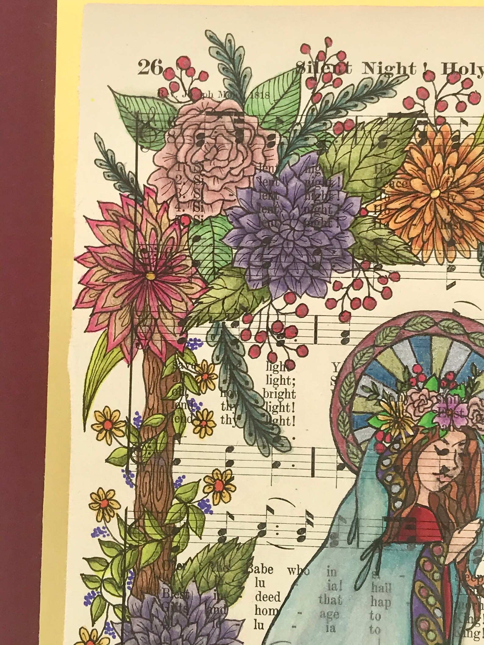 Round Yon Virgin Mother and Child an Original Hand Drawn Etsy