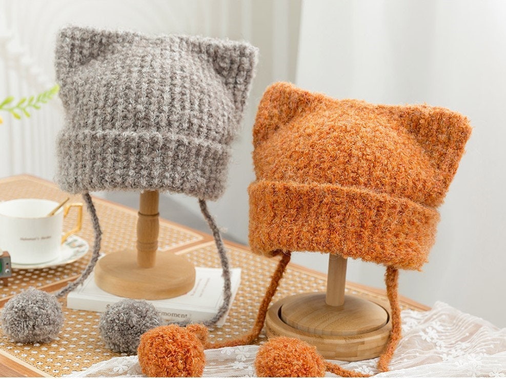 DIY Crochet Cat Ear Hat/beanie Pattern Beginnerfriendly Etsy