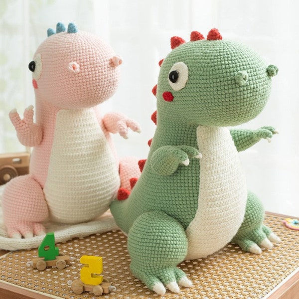 Entzückendes T-Rex-Häkelmuster – DIY-Amigurumi-Spielzeug, Kawaii-Dinosaurier-Häkelmuster – Machen Sie Ihr eigenes prähistorisches Geschöpf“