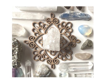 Crystal Holders - Energy Charging - Personalised Wooden Cut Outs - Custom Colours