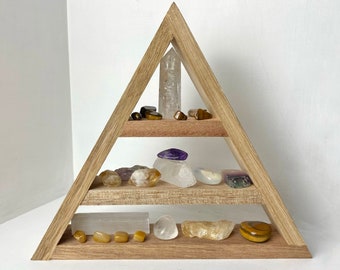 Large Crystal or Essential Oil Meditation Altar | Crystal Storage | Sacred Space | Witch Decor | Pagan Wicca | Spiritual Room | Housewarming