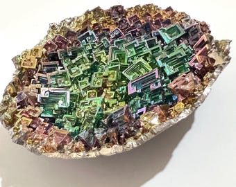 Natural Bismuth Round Rough Bowl - Rainbow Stones and Crystals
