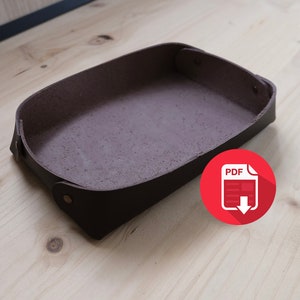 Leather Valet Tray Pattern - PDF Template