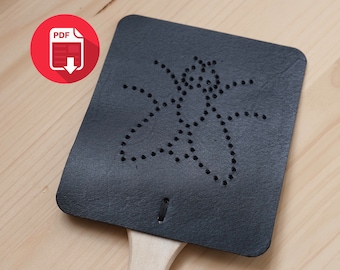 Patrón de matamoscas de cuero - Plantilla PDF