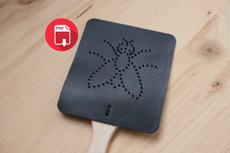 Leather Fly Swatter Pattern PDF Template Etsy