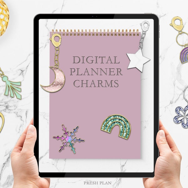 Digital Planner Charm Bundle, Planner Charms, Digital Planner Charms, Build Your Own Charm For Digital Planners, Customize Planner Charms