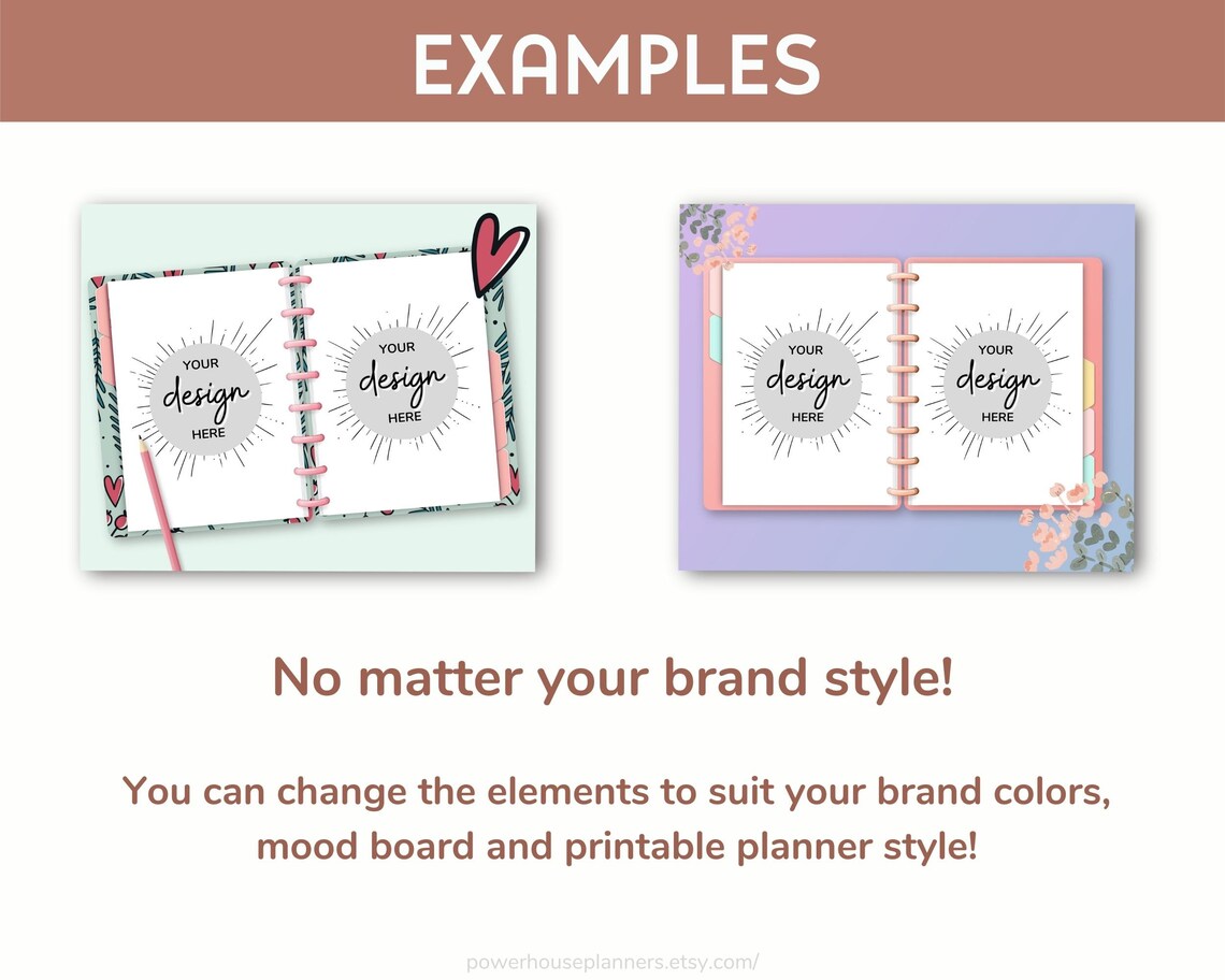 Discbound Planner Mockup Bundle for Canva, Printable Planner Insert