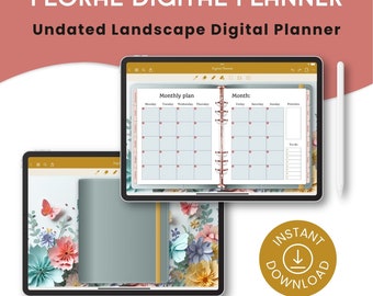 Floral Digital Planner for iPad and Android Tablets