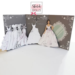 Bambola di carta con vestiti, Kit creativo per ragazze, Bambola di carta già tagliata, Bambola alla moda, Fai da te per bambini, Casa delle bambole di carta e vestiti