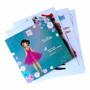 Casa delle bambole di carta, Giocattoli di carta, Bambola di carta Sofia, Bambola di carta e vestiti, Kit creativo per bambini