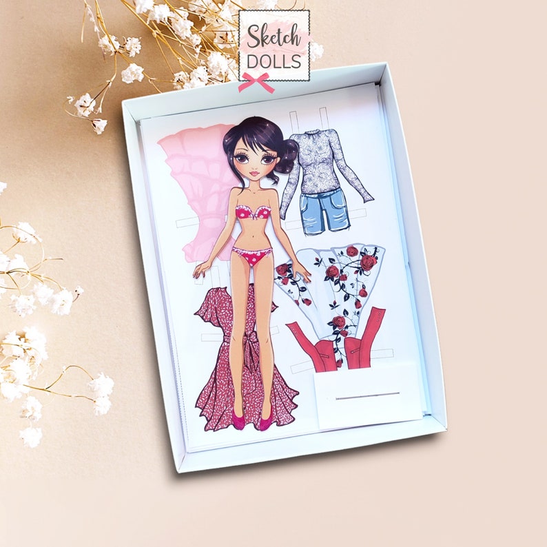 Paper Doll, Cut Out Ready to Play Paper Doll With Clothes, Kids