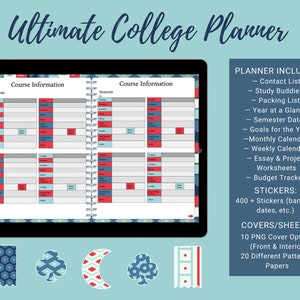 The Ultimate College Planner, Digital Planner, GoodNotes, PowerPoint, College Planner, Semester Planner