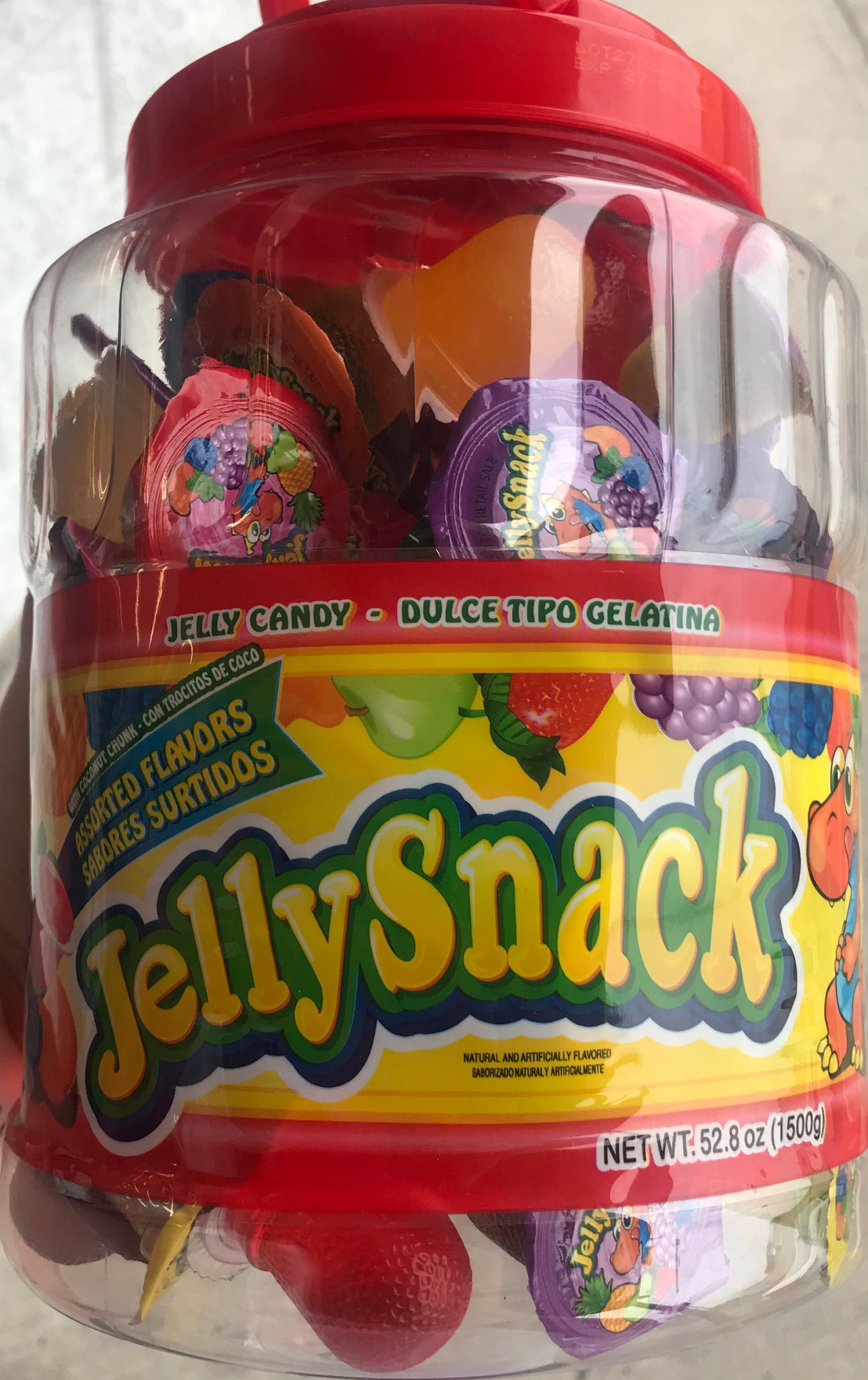 Tik Tok Candy Jelly Fruit 100 Count Jar Jely Dely Candy Etsy
