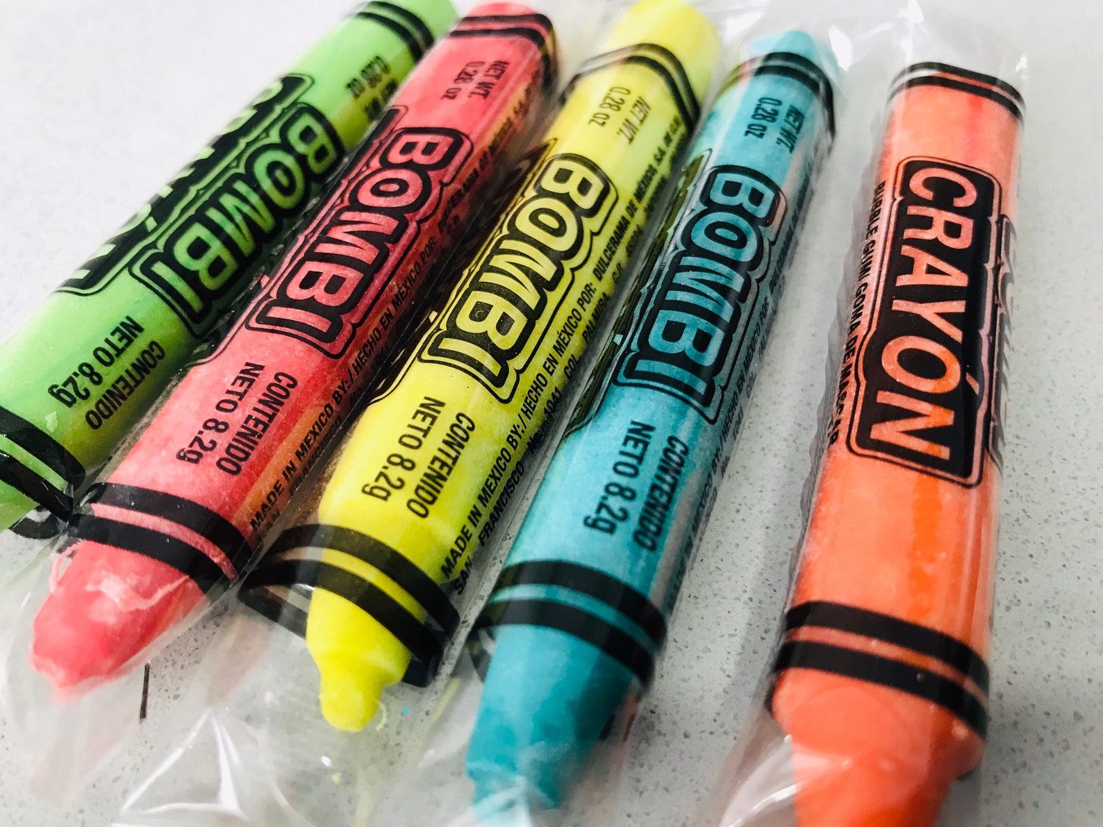 Bubble Gum Flavored Colored Gum Crayon Edible Chewing Etsy