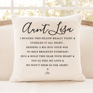 Aunt Pillow, Personalised Birthday Gifts For Auntie, Mother’s Day gift, Aunty, Aunt Poem Cushion Pillow, Best Aunt Ever