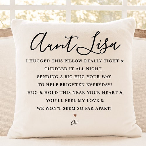 Aunt Pillow Personalised Birthday Gifts for Auntie Mothers Etsy