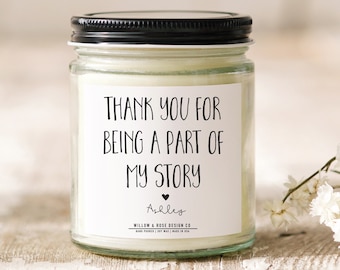 Grazie per aver fatto parte della mia storia, regali funny teacher, candela teacher, regalo per l'apprezzamento dell'insegnante, regalo di laurea, fine anno