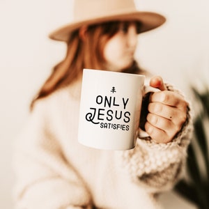 Nur Jesus erfüllt, Gesangbuch Tasse, Schrift Lager Tasse, Evangelium Tasse, Gnadenbecher, Bauernhaus christliche Tasse, Schrift Schrift, Weihnachtsgeschenk,