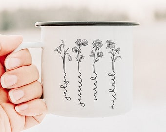 Custom Mom Gift, Kids Birth Flower, Custom Birth Month Birth Flower mug, Plant Mom Mug, Mother's Day Gift, Custom Mom Mug, Mothers Day Mug