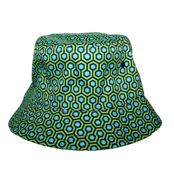 Green & Blue Bucket Hat Hexagon Pattern (No SERUM-114 tag on exterior)