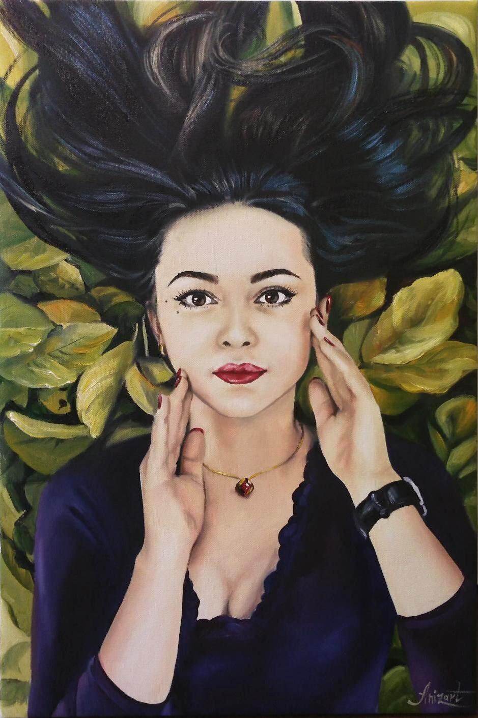 Original Oil Painting Big Size Portrait Painting Original Etsy