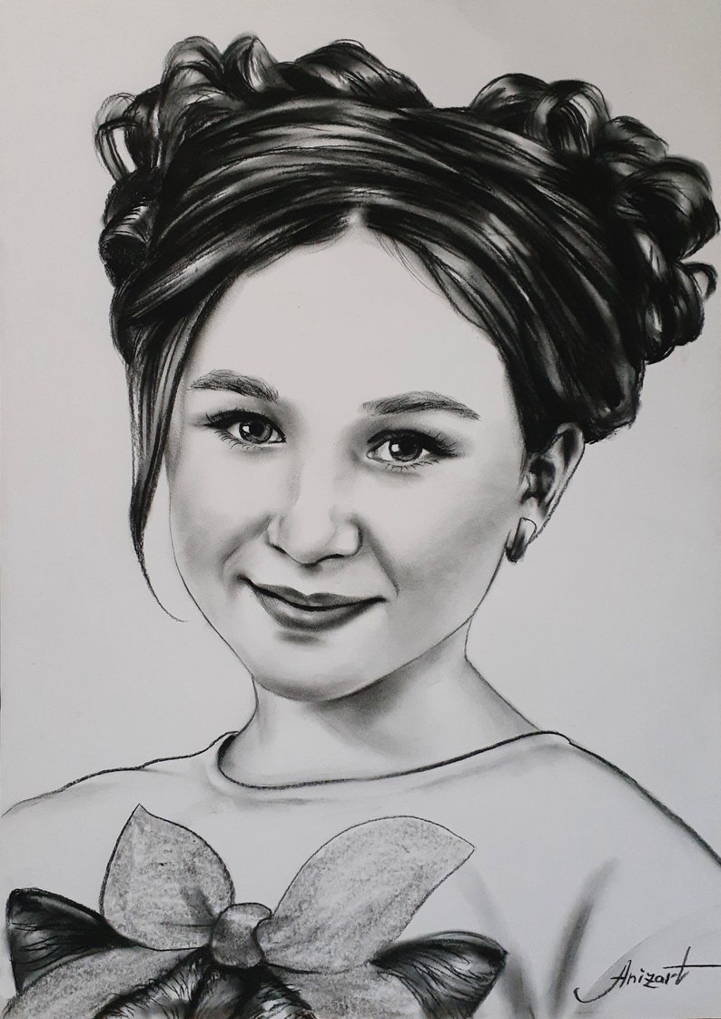 Pencil painting Personalized gift Comission art Gift Custom painting Custom portrait from photo Custom portrait Personalized portrait