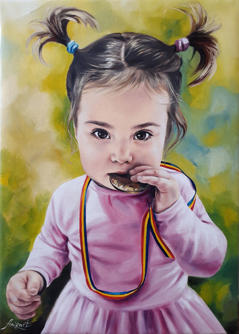 Custom oil painting from photo Custom oil portrait portrait Etsy