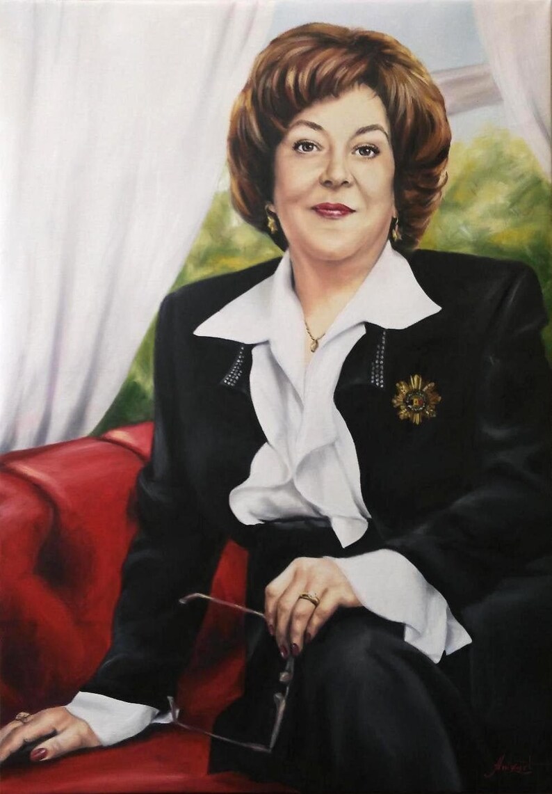 Custom portrait Custom oil portrait from photo Commission Etsy