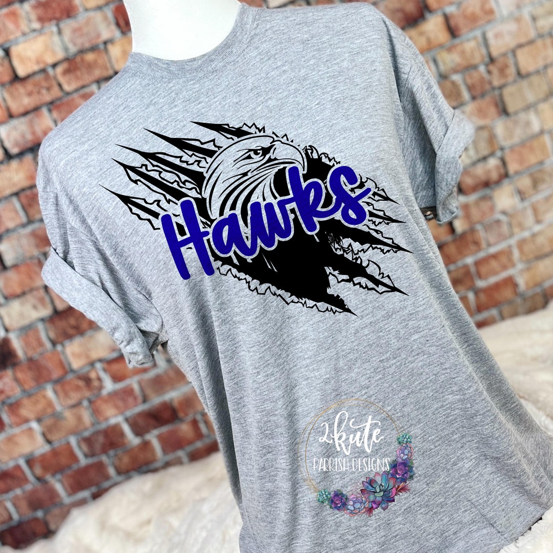 Hawks School Spirit Wear Game Day Sport Fan T-Shirt - Shirt Low Price