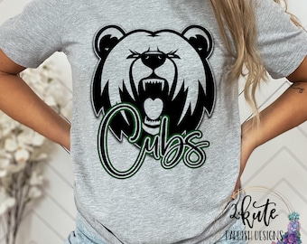 2KuteParrishDesigns Cubs Sports Shirts, School Spirit Shirt, Team Spirit Shirts, Cubs Mascot, Bears Spirit, Bears Shirt, Bears Pride Tshirt, Bears Football