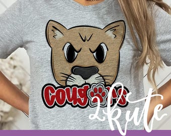Cougars shirts, Cougars spirit shirt, sports shirt, game day shirt, cute team shirt, Cougars football, Cougars cheer, school spirit shirts