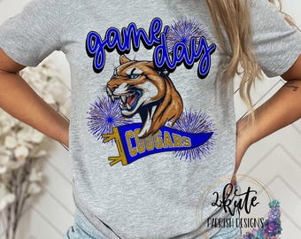 Cougars game day, Cougars spirit shirt, sports shirt, game day shirt, cute team shirt, Cougars football, Cougars cheer, school spirit shirts
