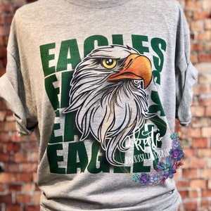 Lets Go Eagles Washed And Worn Look Philadelphia Eagles T Shirt