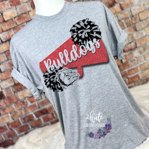 Bulldogs shirt, cheer mom shirt, school spirit shirts, team sports shirts, mom school spirit shirt, bulldogs shirt, bulldogs cheer shirt