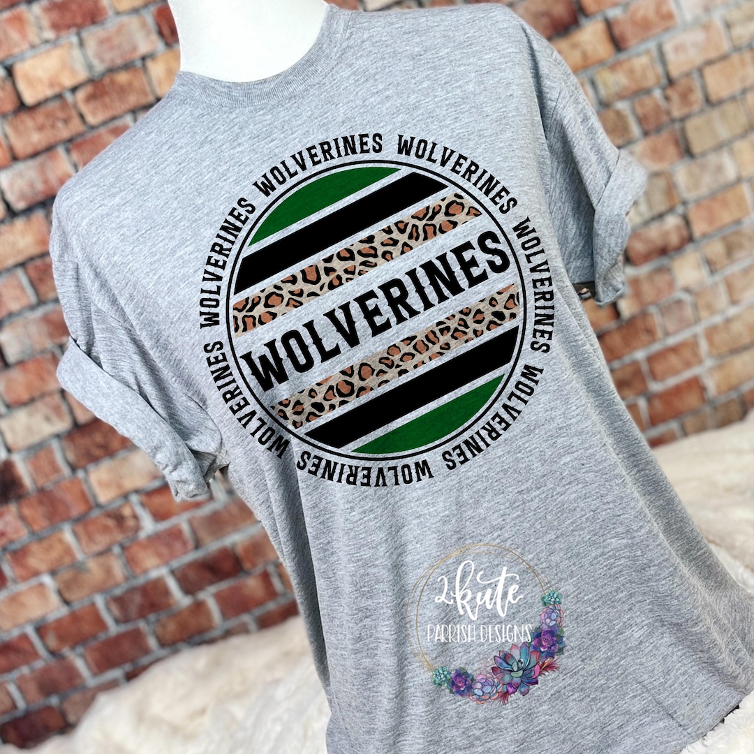 Wolverine Shirts, Wolverines Spirit Shirt, Sports Shirt, Leopard