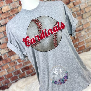 Cardinals baseball shirt, baseball tshirt, team shirts, school spirit shirt, team sports shirt, shirt for mom, baseball team shirts