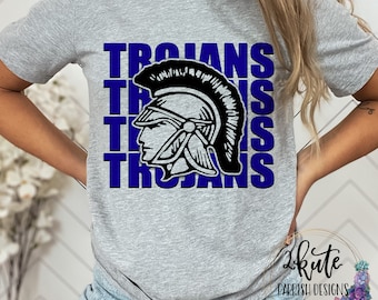 Trojans shirts, sports T-shirt, high school sports tee, Trojans tshirts, Trojans spirit wear, school spirit shirt, Trojans football