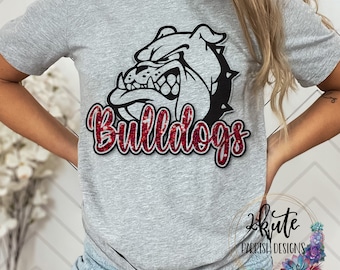 Bulldogs shirts, glitter spirit shirt, sports shirt, leopard shirt, faux glitter, Bulldogs football, Bulldogs cheer, school spirit shirt