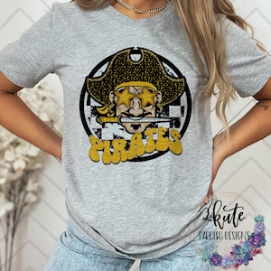 Pirates shirt, school mascot shirt, school spirit shirt, team sports shirts, pirate mascot shirt, pirates baseball, sports shirts, cute tee