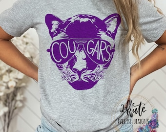 Cougars shirts, Cougars spirit shirt, sports shirt, game day shirt, cute team shirt, Cougars football, Cougars cheer, school spirit shirts