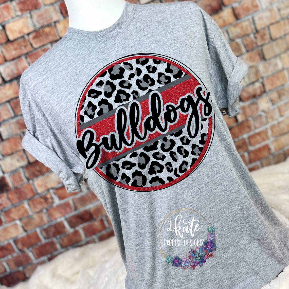 Bulldogs Shirts Bulldogs Spirit Shirt Sports Shirt Leopard Etsy