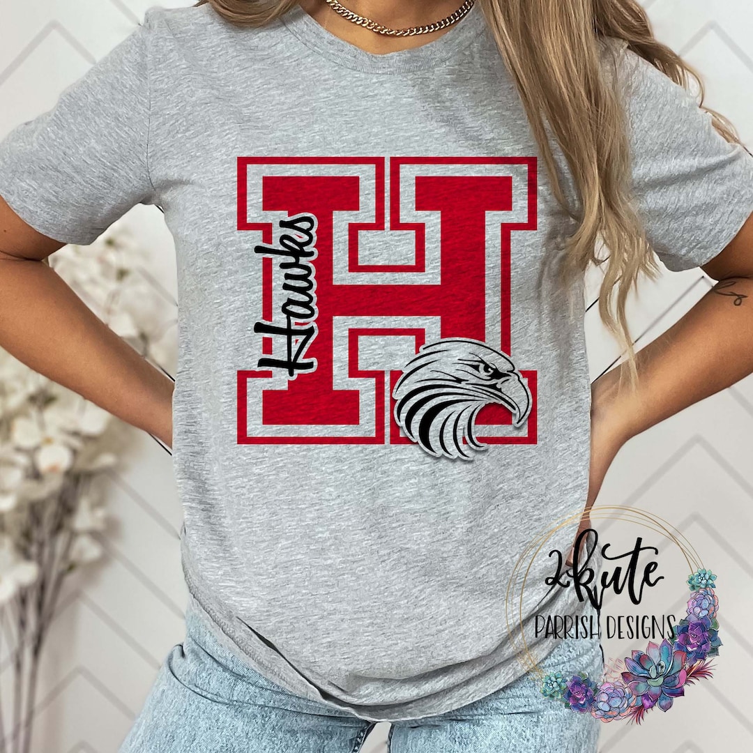 Hawks Sports Shirts, Sports Tshirt, High School Sports Shirt, School