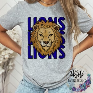 Lions shirts, sports T-shirt, team sports shirt, Lions mascot shirt, Lions spirit wear, school spirit shirt, Lions football, Comfy shirt