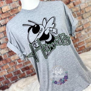 Hornets shirts, hornets spirit shirt, sports shirt, hornets mascot, unisex shirt, hornets football, team spirit shirts, school spirit shirts