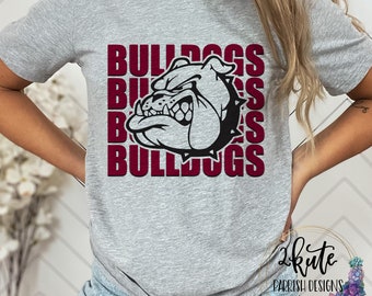 Bulldog Head With Aviator Sunglasses. Cut Files for Cricut. Clip