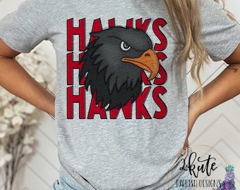 Hawks Sports Shirts, Sports T-shirt, High School Sports Shirt