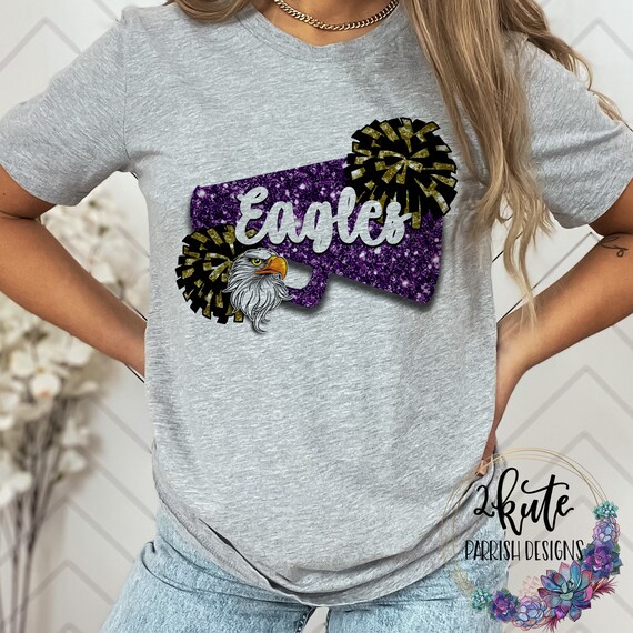 Eagles shirt, cheer mom shirt, school spirit shirts, team sports, mom school spirit shirt, eagles tshirt, eagles cheer shirt, faux glitter