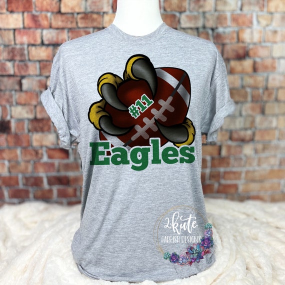 2KuteParrishDesigns Eagles Football Shirt, Eagles Spirit Wear, Team Spirit Shirts, School Spirit Shirts Eagles, Football Team Shirts, Game Day Football Shirt